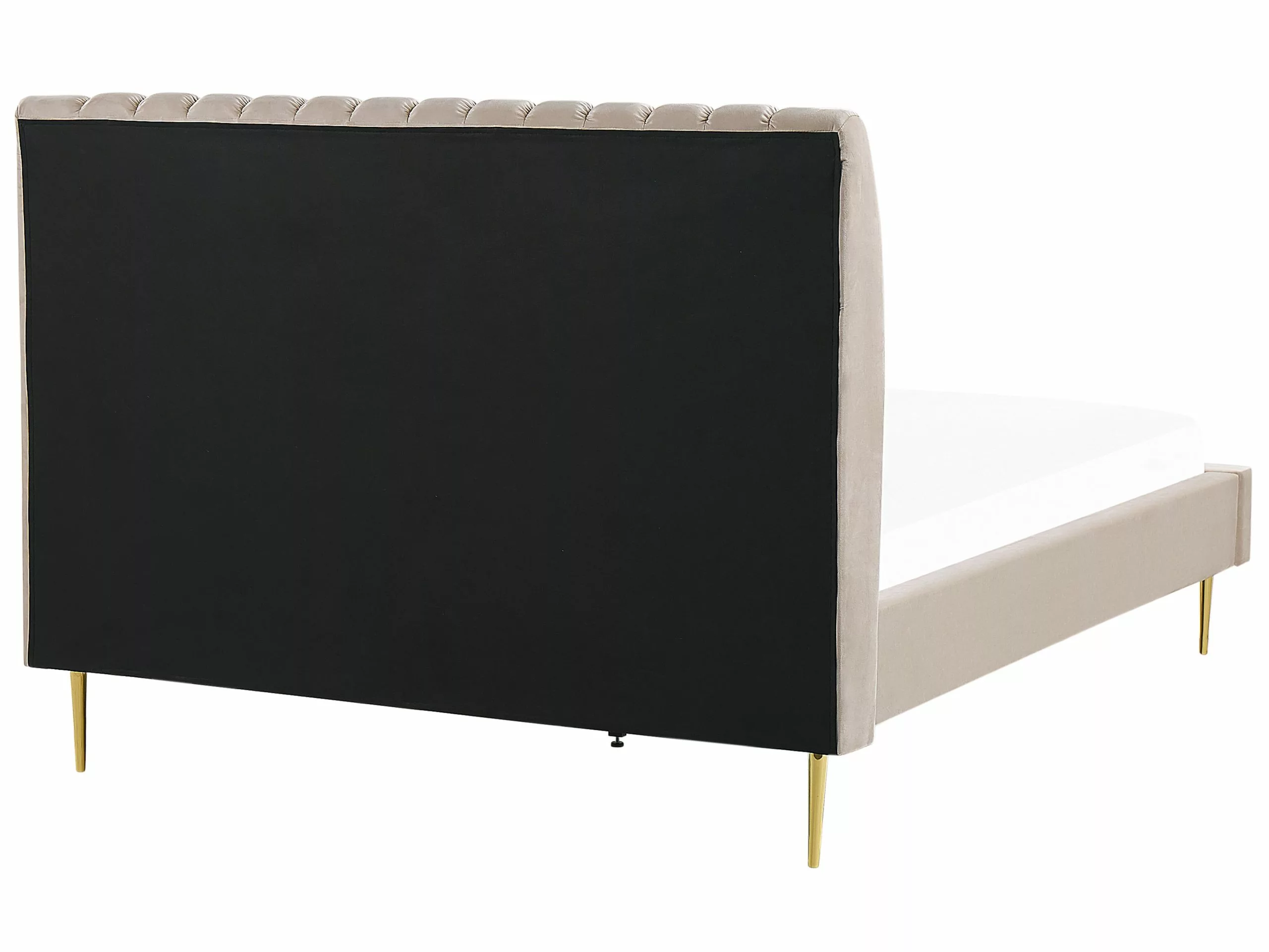 Beliani Bed Fluweel Beige In Diverse Formaten MARVILLE 7 Beliani Bed Fluweel Beige In Diverse Formaten MARVILLE - Afbeelding 5
