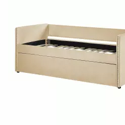 Beliani Slaapbank Fluweel 90 X 200 Cm Beige TORYES -Exporteren Stoelen Winkel undef src sa picid 837074 type whitesh image