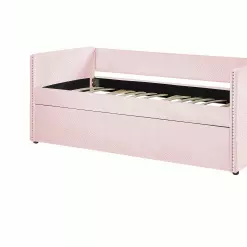 Beliani Slaapbank Fluweel 90 X 200 Cm Lichtroze TORYES -Exporteren Stoelen Winkel undef src sa picid 837087 type whitesh image