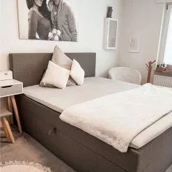 Beliani Boxspring Stof Grijs Met Opbergruimte In Diverse Formaten SENATOR -Exporteren Stoelen Winkel undef src sa picid 837184 type whitesh image scaled