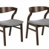 Beliani Eetkamerstoel Set Van 2 Donkerhout Grijs MAROA -Exporteren Stoelen Winkel undef src sa picid 837236 type whitesh image