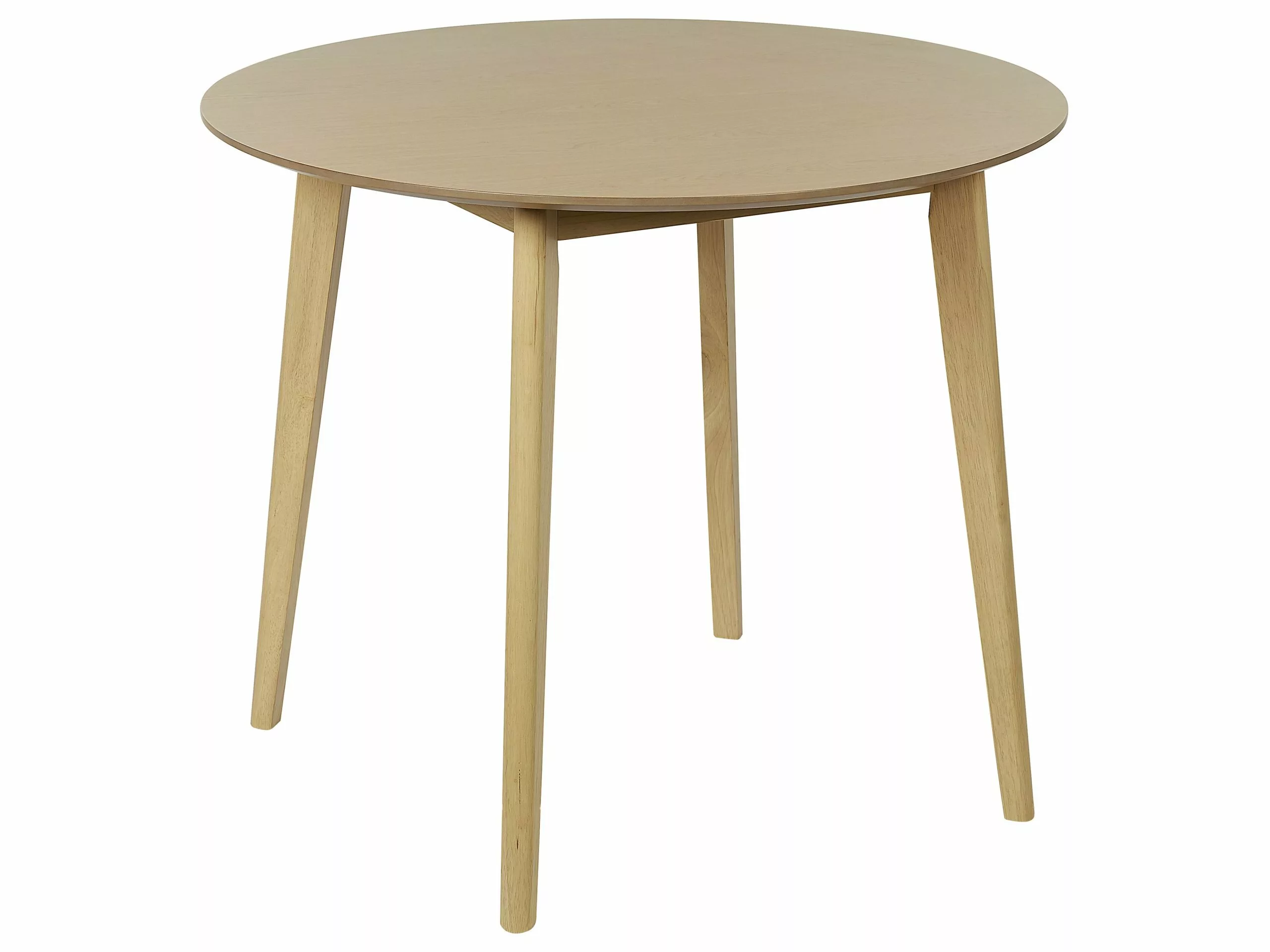 Beliani Eettafel Licht Hout ⌀ 90 Cm SANDY