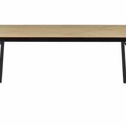 Beliani Eettafel Licht Hout Met Zwart 180 X 90 Cm IVORIE -Exporteren Stoelen Winkel undef src sa picid 837814 type whitesh image scaled