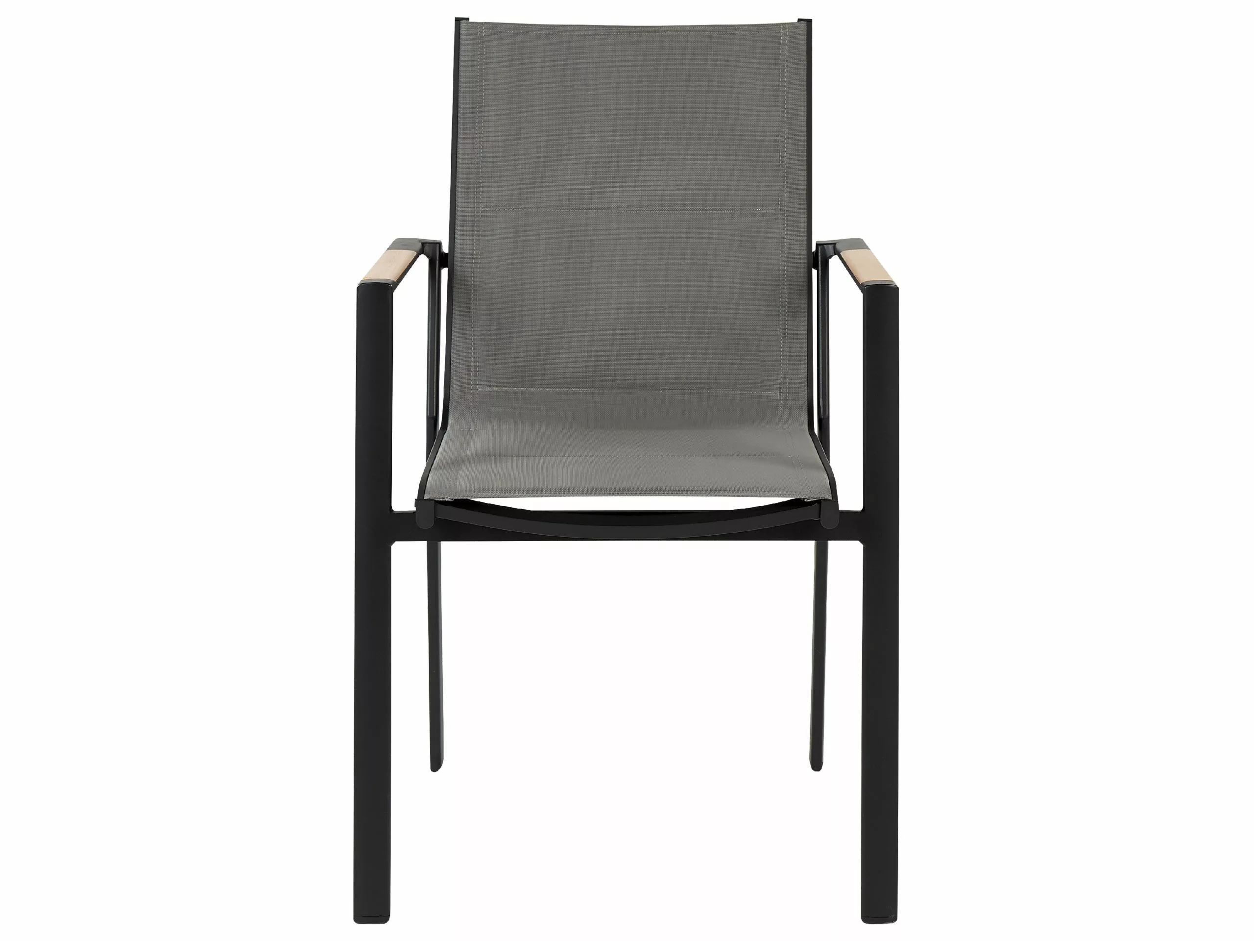 Beliani Tuinstoel Set Van 4 Aluminium Zwart BUSSETO - Afbeelding 5