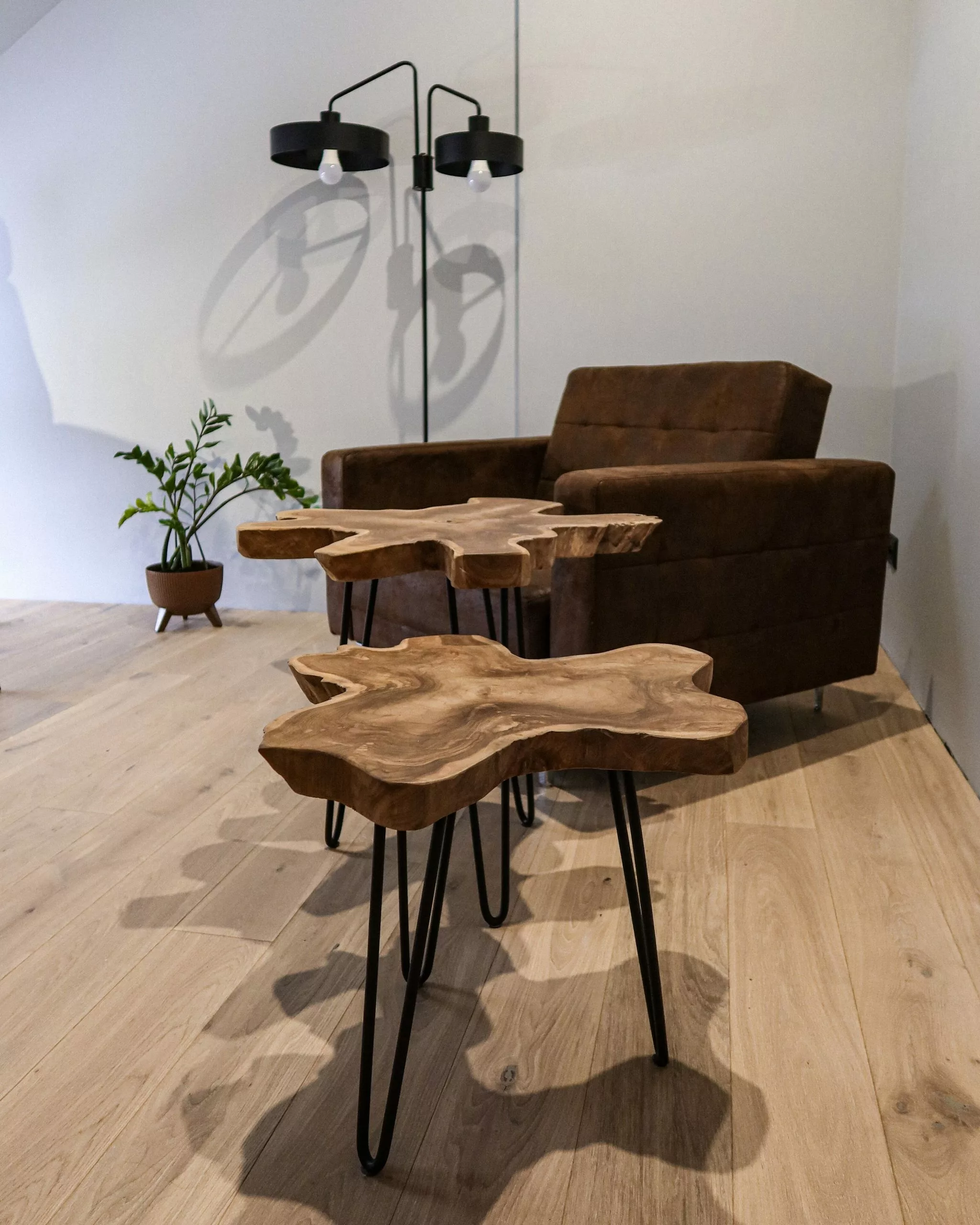 Beliani Bijzettafel Set Van 2 Hout CAMROSE 6 Beliani Bijzettafel Set Van 2 Hout CAMROSE - Afbeelding 4