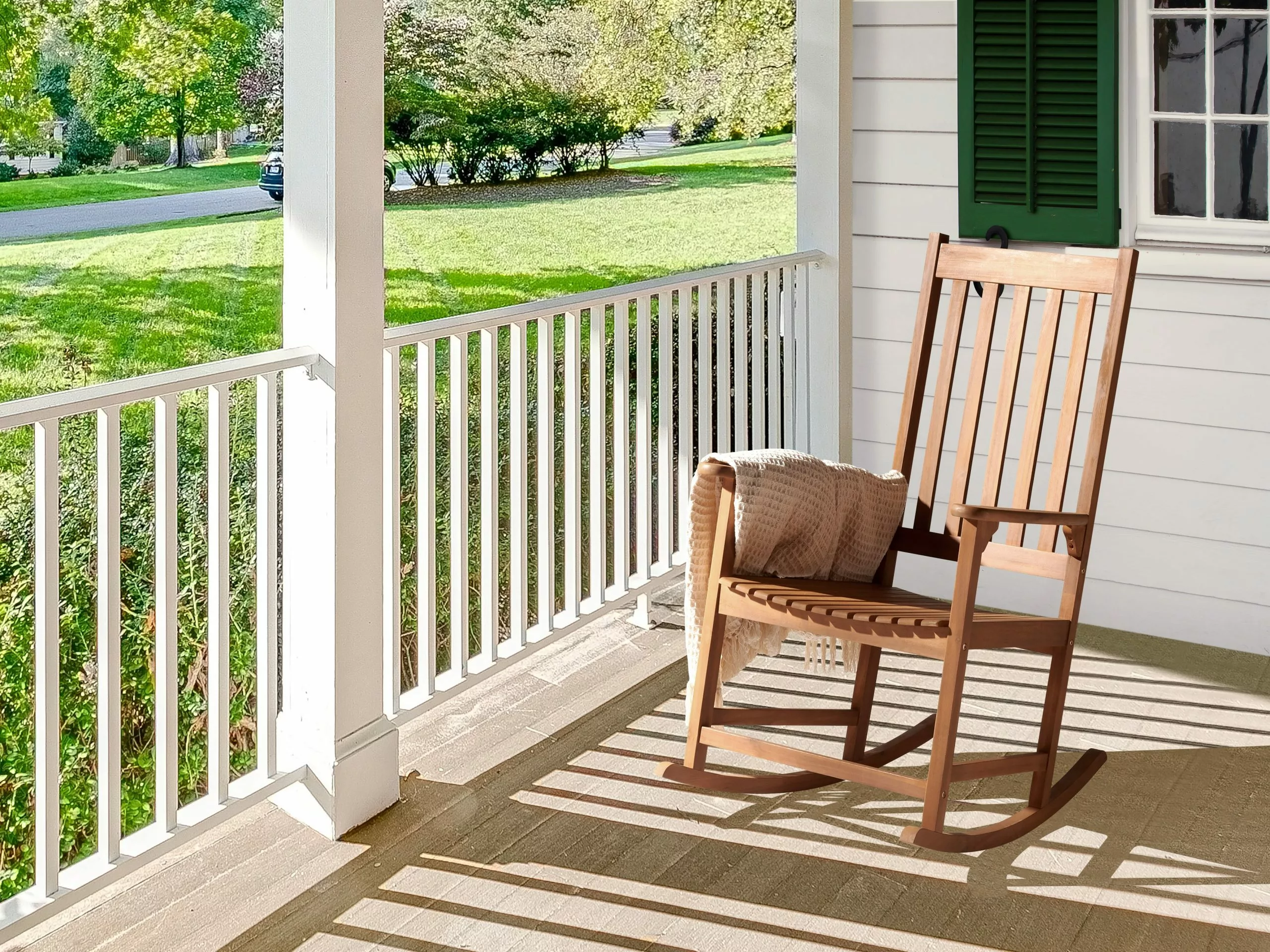Beliani Tuinstoel Acaciahout Lichtbruin BOJANO - Afbeelding 2