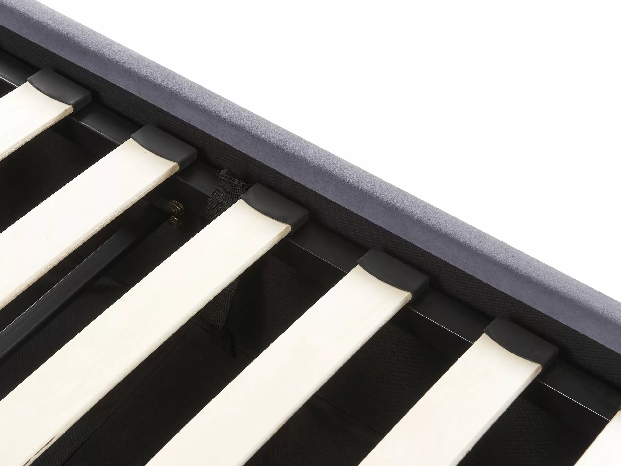 Beliani Bed Met Opbergruimte Fluweel Donkergrijs ROUEN Verschillende Maten - Afbeelding 9