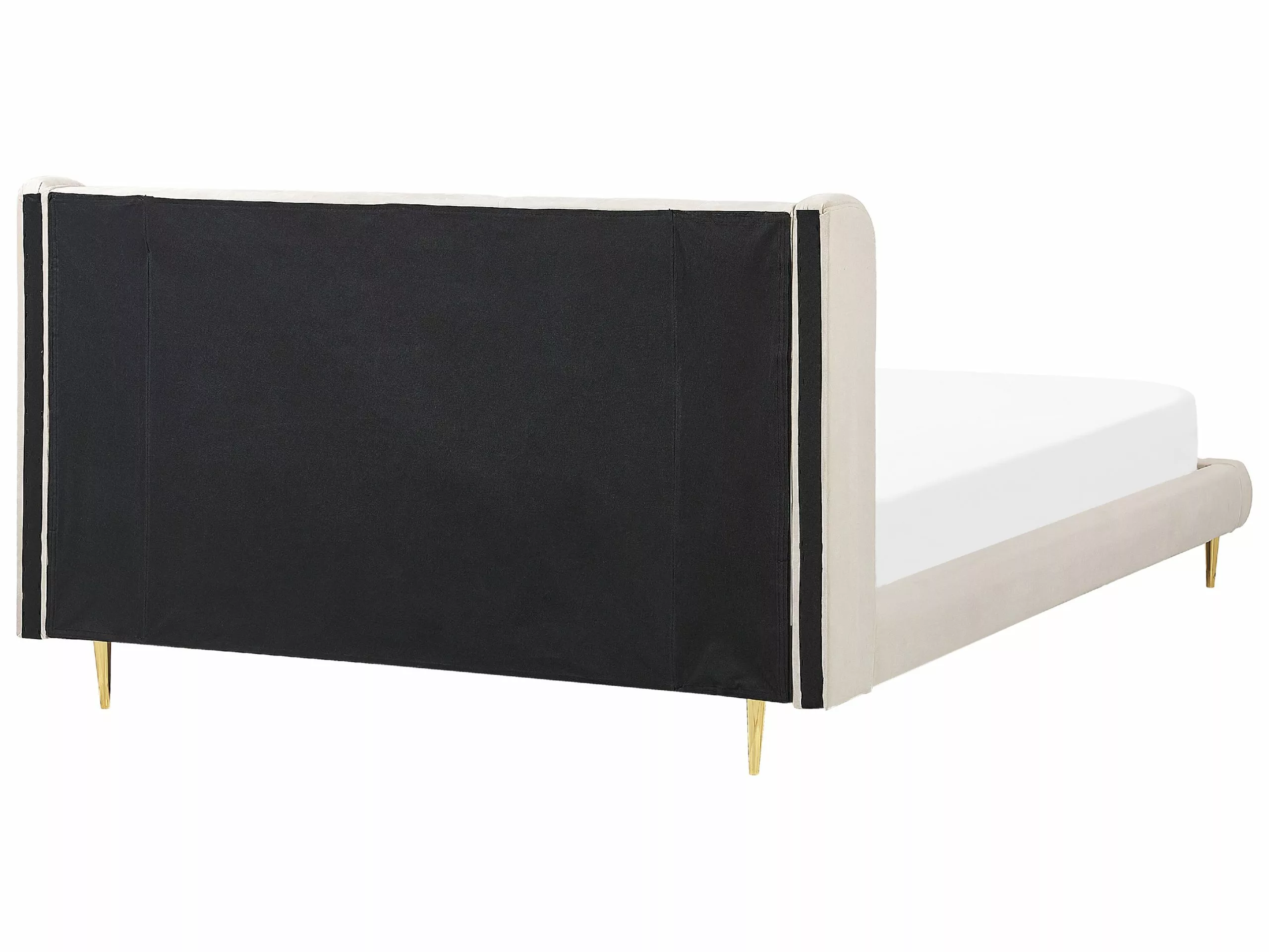 Beliani Bed Fluweel Beige FORBACH Verschillende Maten - Afbeelding 5