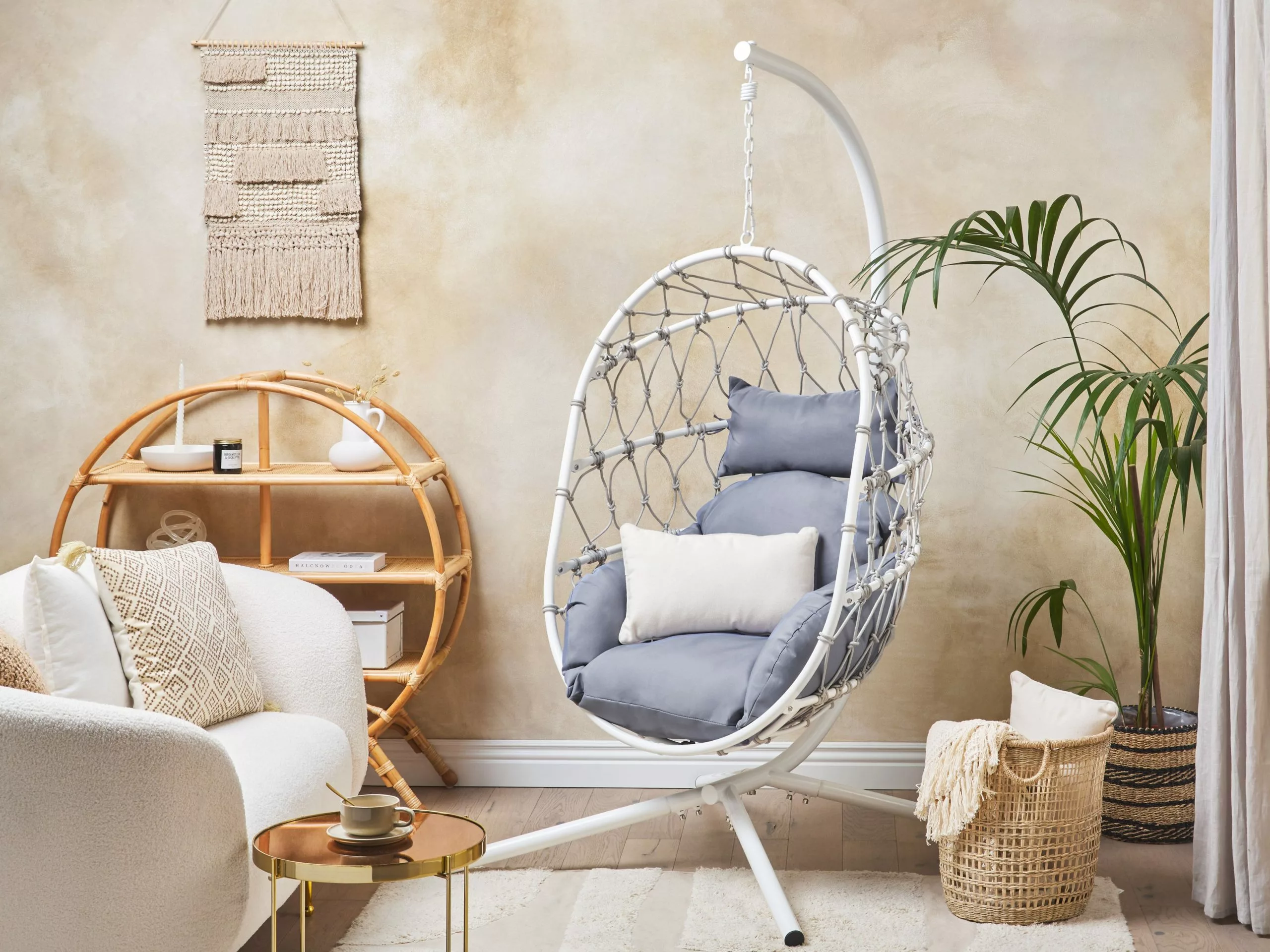 Beliani Bijzettafel Glas/goud LUCEA - Afbeelding 8