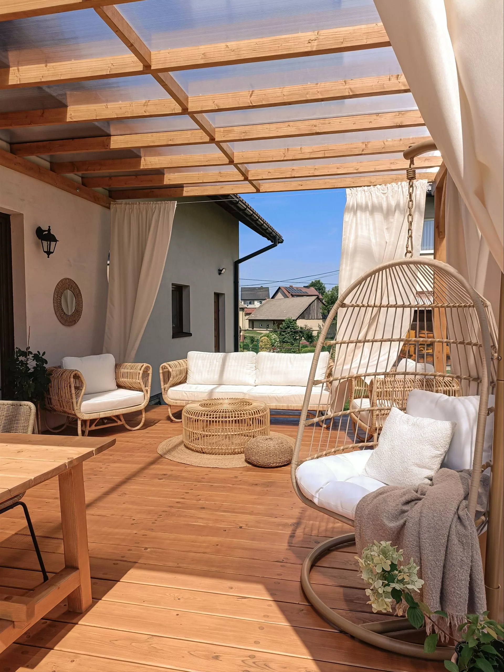 Beliani Loungeset 4-zits Rotan Natuurlijk/crèmewit DOLCEDO/LIMNI - Afbeelding 10