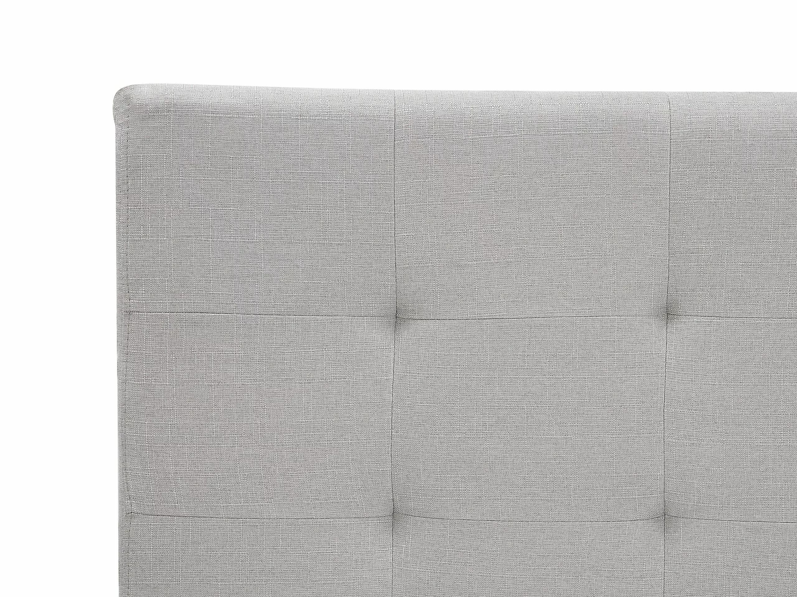 Beliani Waterbed Stof Lichtgrijs In Diverse Formaten LA ROCHELLE - Afbeelding 7