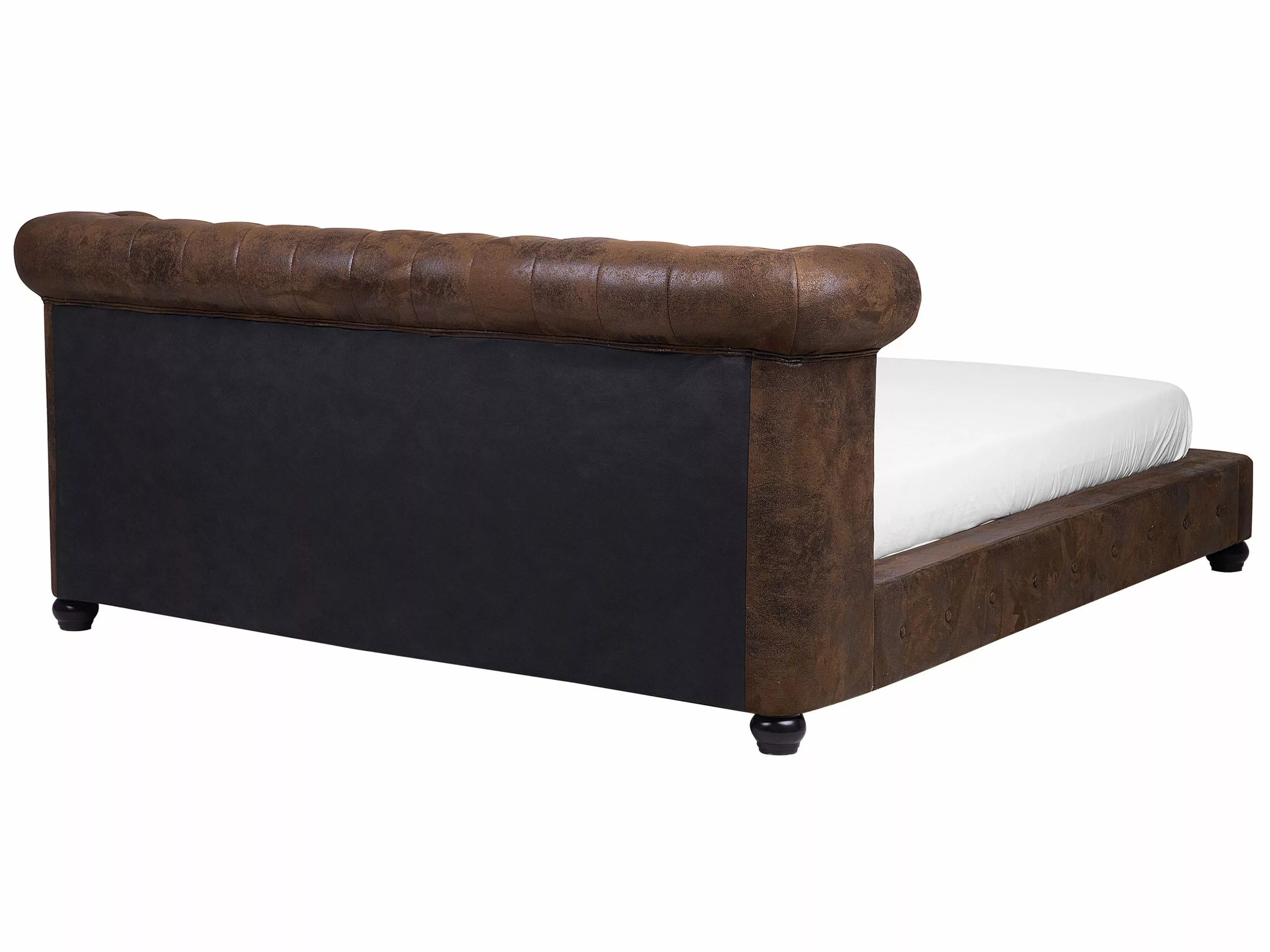 Beliani Waterbed Suède Bruin CAVAILLON Verschillende Maten - Afbeelding 5