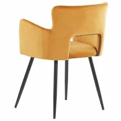 Beliani Eetkamerstoel Set Van 2 Fluweel Oranje SANILAC -Exporteren Stoelen Winkel undef src sa picid 847095 type whitesh image scaled