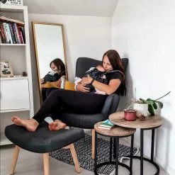 Beliani Bijzettafel Set Van 2 Donker Hout/zwart DIXIE -Exporteren Stoelen Winkel undef src sa picid 849613 type whitesh image scaled