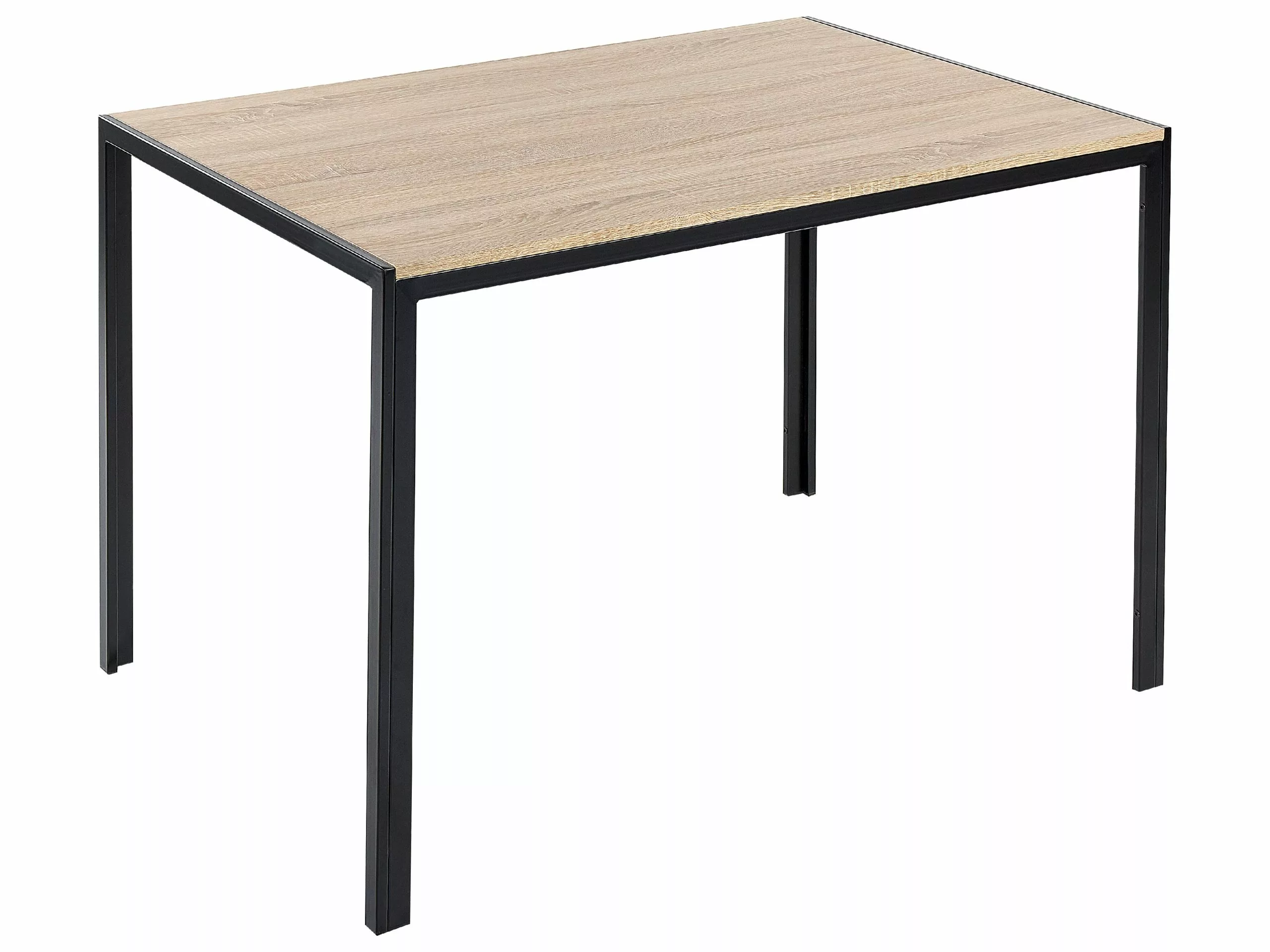 Beliani Eettafel Hout Zwart 120 X 80 Cm NEWFIELD