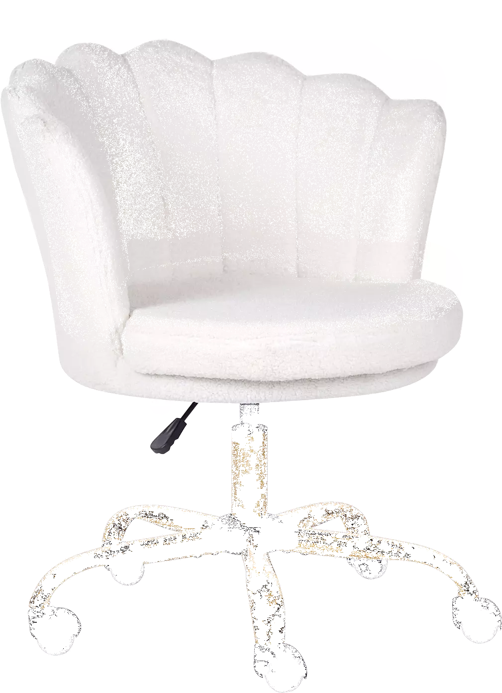 Beliani Bureaustoel Bouclé Wit MONTICELLO II - Afbeelding 3