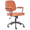 Beliani Bureaustoel Kunstleer Oranje PAWNEE -Exporteren Stoelen Winkel undef src sa picid 851768 type whitesh image