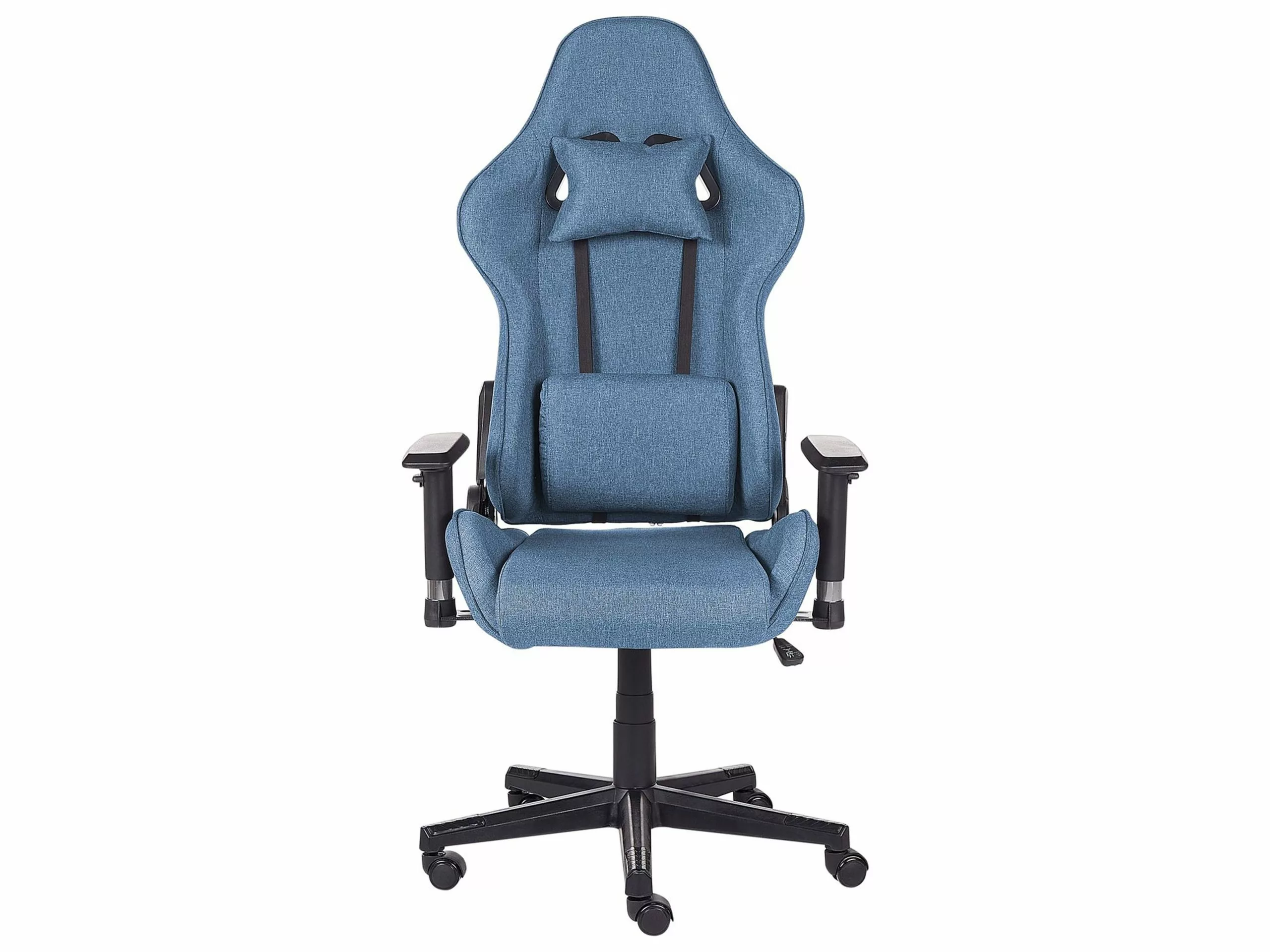 Beliani Gamestoel Polyester Blauw WARRIOR 6 Beliani Gamestoel Polyester Blauw WARRIOR - Afbeelding 4