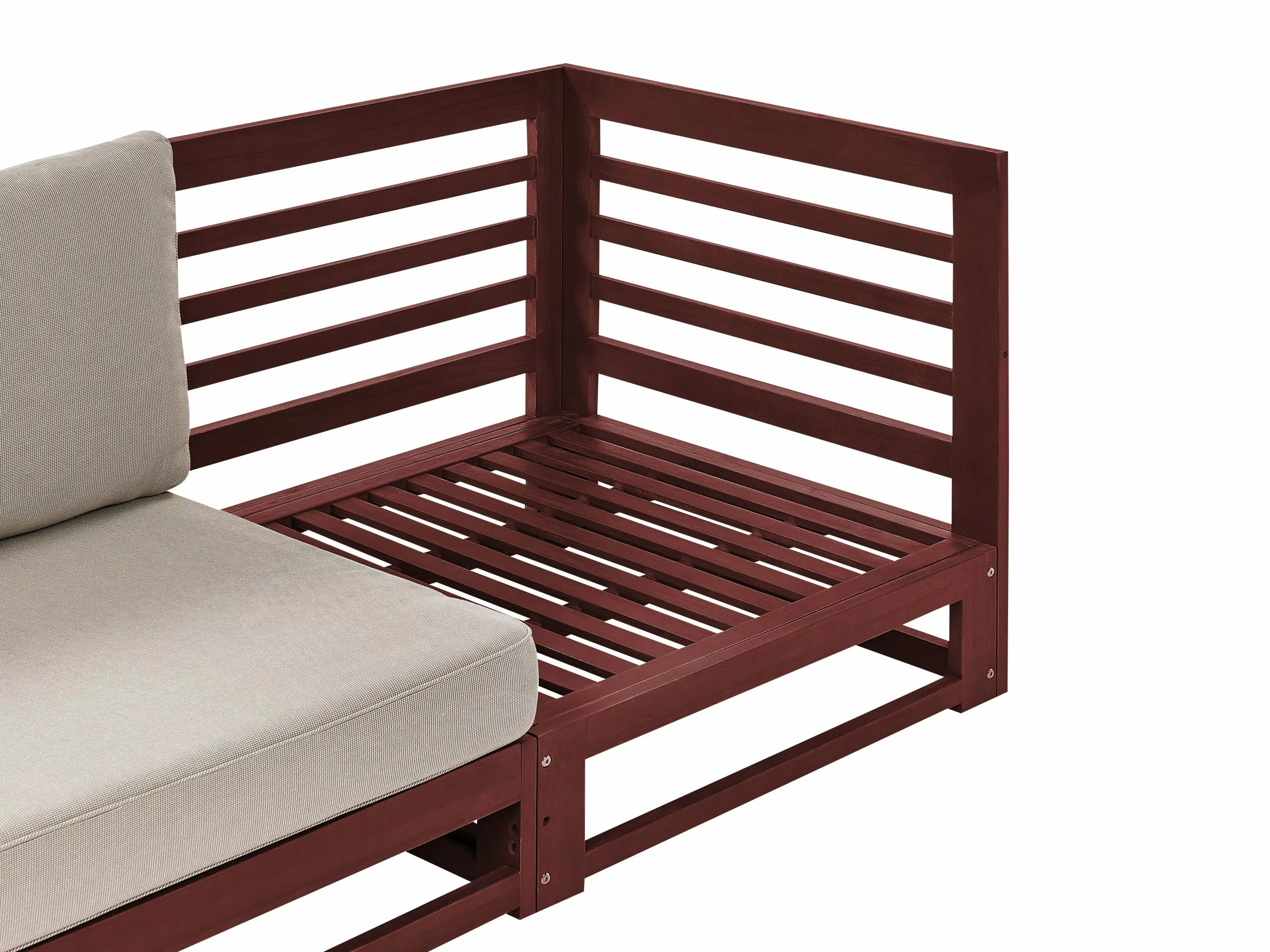 Beliani Tuinbank 2-zits Gecertificeerd Acaciahout Bruin TRANI - Afbeelding 3