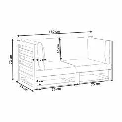 Beliani Tuinbank 2-zits Gecertificeerd Acaciahout Bruin TRANI -Exporteren Stoelen Winkel undef src sa picid 852155 type whitesh image scaled