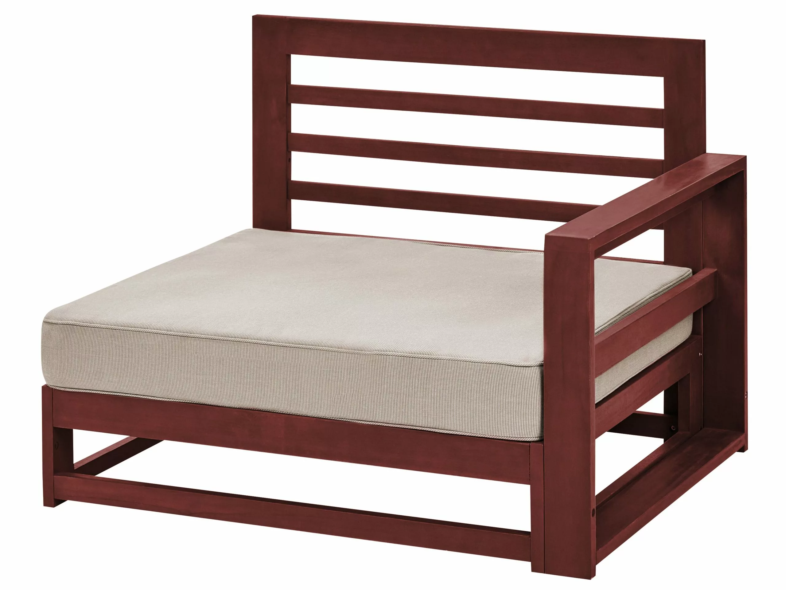 Beliani Loungeset 4-zits Acaciahout Mahonie Bruin Linkszijdig TIMOR II - Afbeelding 7