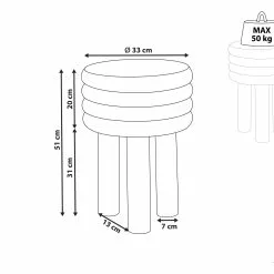 Beliani Bijzettafel Wit/zwart KIKIWA -Exporteren Stoelen Winkel undef src sa picid 853749 type whitesh image scaled