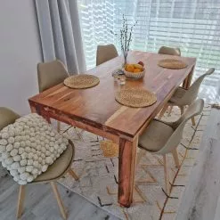 Beliani Eettafel Acaciahout Lichtbruin In Diverse Formaten TESA -Exporteren Stoelen Winkel undef src sa picid 853806 type whitesh image scaled